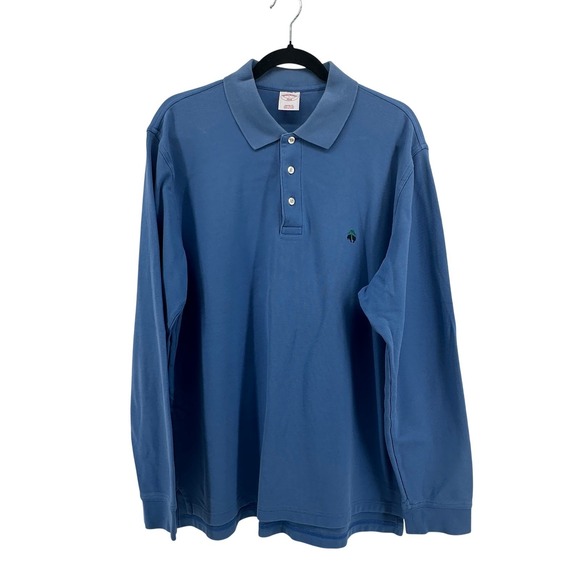 Brooks Brothers Other - Brooks Brothers 346 Original Fit Long Sleeve Polo Shirt Mens L Blue Cotton